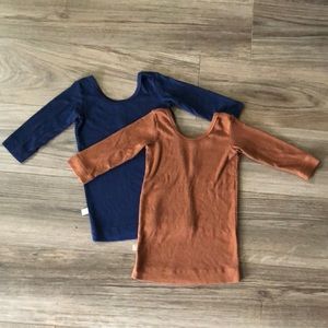 Childhoods ribbed quarter sleeve tops